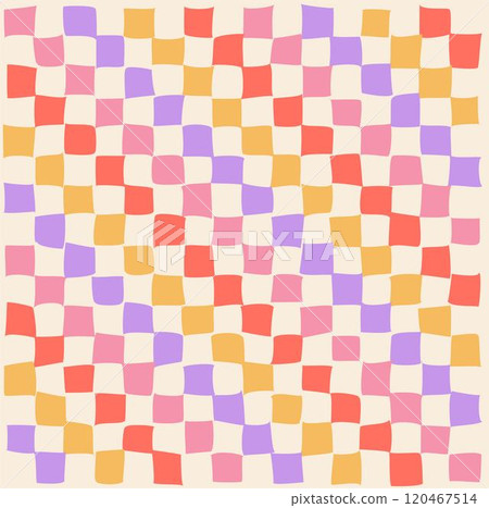 Psychedelic checkerboard poster 120467514