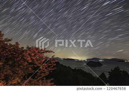 瀨戶內春天的星空：河津櫻花島的星軌 120467656