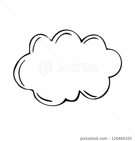 Hand drawn clouds icon. Cloudy doodle sketch, cloud weather symbol scribble design element isolated Hand drawn clouds icon. Cloudy doodle sketch, cloud weather symbol scribble design element isolated 120468105