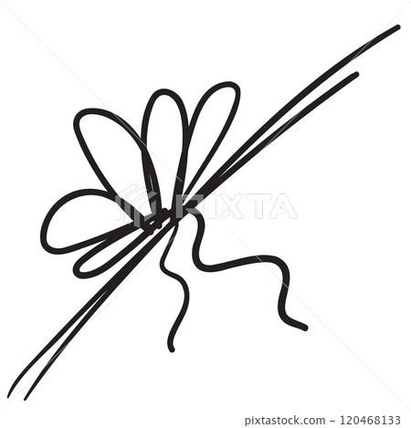String Bow Icon, Line Rope Bows, Gift Ribbon Knot, Packaging Cord Knots, Knotted Symbol, Hand Drawn Bowknot 120468133