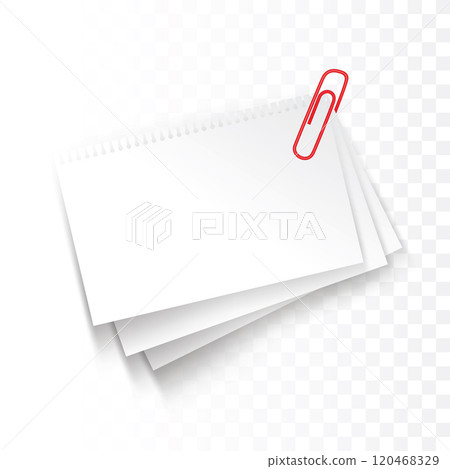 Note Paper Clips Isolated, Paperclips Set, Color Clips, Colorful Stationary, Paperclips Office Equipment 120468329