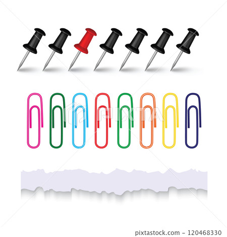 Note Paper Clips Isolated, Paperclips Set, Color Clips, Colorful Stationary, Paperclips Office Equipment Note Paper Clips Isolated, Paperclips Set, Color Clips, Colorful Stationary, Paperclips Office Equipment 120468330