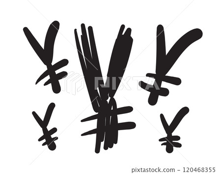 Hand drawn yen icon, Japanese currency sign, Japan yen coin symbol, yena ink drawing, global currency Hand drawn yen icon, Japanese currency sign, Japan yen coin symbol, yena ink drawing, global currency 120468355
