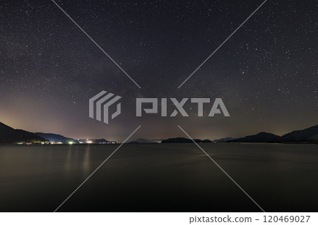 Setouchi's early spring starry sky, the rising Milky Way and Scorpio 120469027