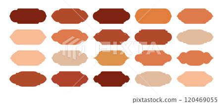 Islamic frames, oriental style objects. Arabic shapes, windows and arches. Traditional ornamental banner, frame. Muslim holidays, Ramadan Kareem. Modern eastern architecture. Vector illustration 120469055