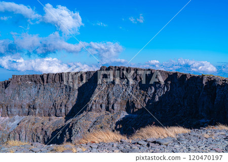 [山素材]碘岳爆炸坑[長野縣] 120470197
