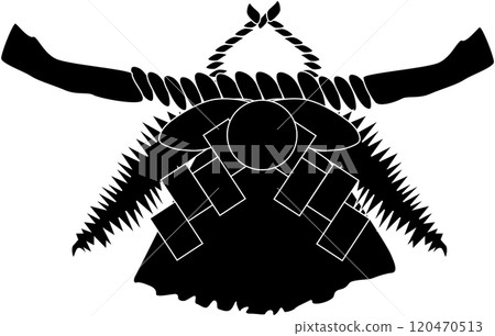 Silhouette of a New Year's decoration 120470513