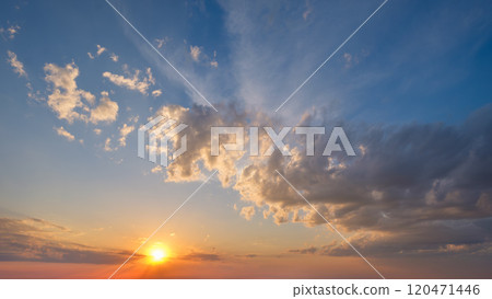 Sunset sky background 120471446