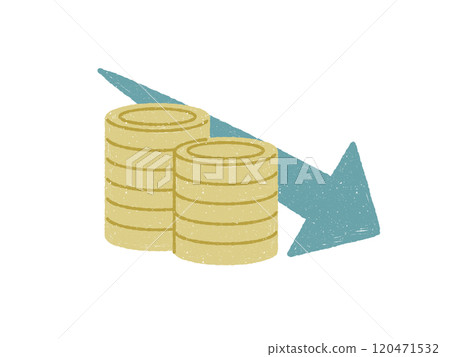 Falling stack of coins Falling stack of coins 120471532