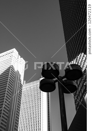 新宿副中心風景 從國會議事堂北路口看高樓 2024.11 A-5 單色 120472119