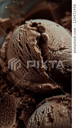 Ice cream commercial, macro food texture background design 120472456