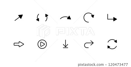 Arrow icon set Arrow icon set 120473477