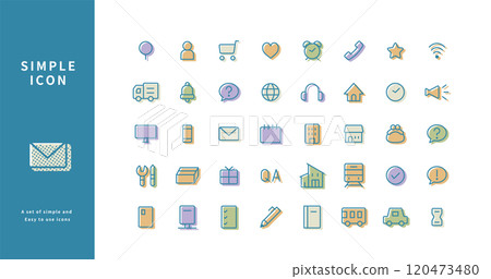 Icon set simple 120473480