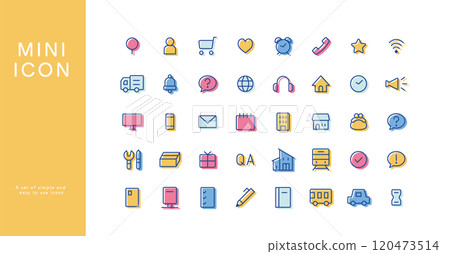Icon set simple 120473514