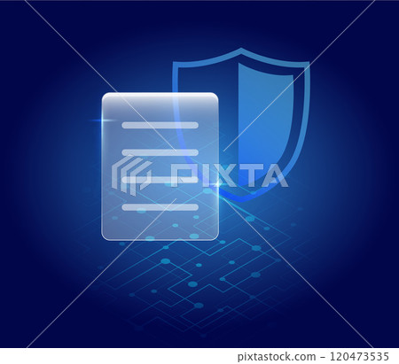 The cyber security, data privacy protection shield with check icon  120473535