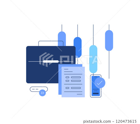 Web banner,Business processes,presentation slide. Flat illustration Web banner,Business processes,presentation slide. Flat illustration 120473615