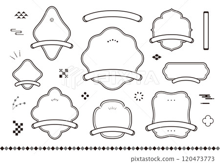 簡單的日文框架集(無字符) 簡單的日文框架集(無字符) 120473773
