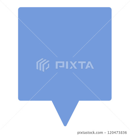 Simple square speech bubble 2 (blue, no line drawing) Simple square speech bubble 2 (blue, no line drawing) 120473836