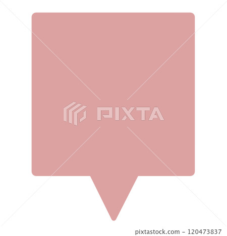 Simple square speech bubble 2 (red, no line drawing) Simple square speech bubble 2 (red, no line drawing) 120473837