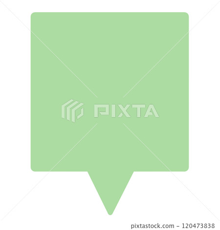 Simple square speech bubble 2 (green, no line drawing) Simple square speech bubble 2 (green, no line drawing) 120473838