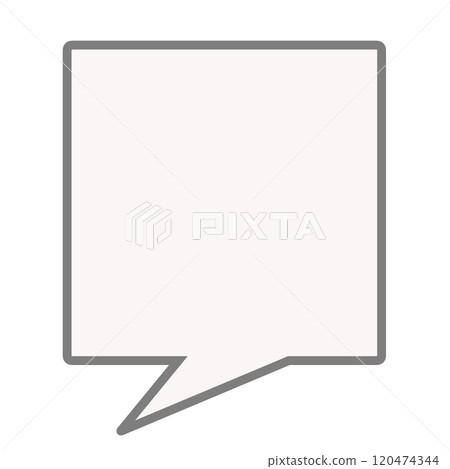 Simple square speech bubble 3 (gray) 120474344