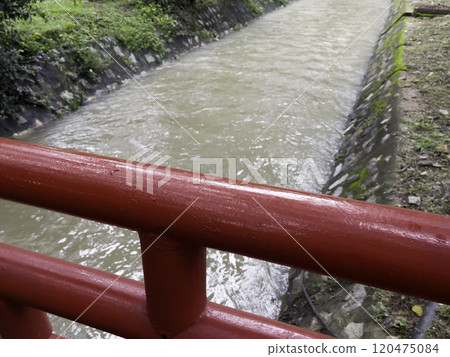 A beautiful tropical public park in the city 120475084