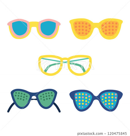 Vector Collection of Cute Colorful Glasses Eyeglasses Accessory Fashion Style Vector Collection of Cute Colorful Glasses Eyeglasses Accessory Fashion Style 120475845