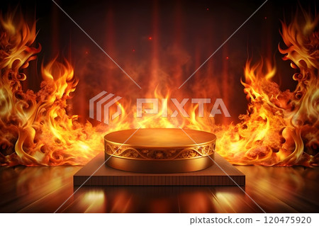fire podium product display 120475920