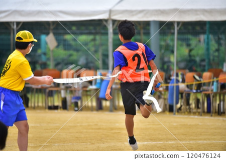 Sports day relay, junior high school students Sports day relay, junior high school students 120476124