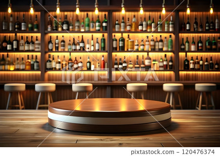 kitchen and bar podium product display 120476374