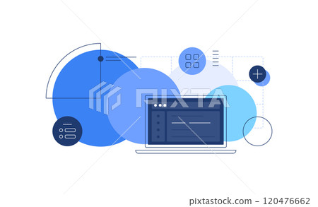 Dashboard and data science. Web banner, presentation slide Dashboard and data science. Web banner, presentation slide 120476662
