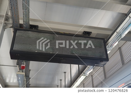 An Industrial LED Display Sign utilized in a Modern Facility for various applications An Industrial LED Display Sign utilized in a Modern Facility for various applications 120476826