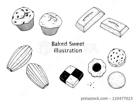 烘焙糖果線描套裝 120477023