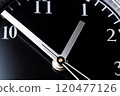Blurred Close up of clock face. Time concept.  120477126