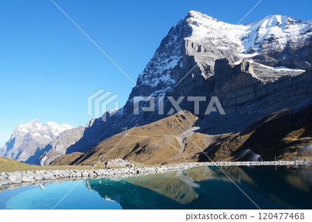 Lake Falboden and Mount Eiger, Switzerland 120477468
