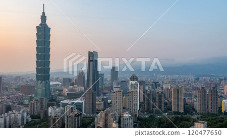 Aerial view Taipei City skyline and skyscraper architecture, Taiwan, Taipei skyline skyscraper building at night lluminated, Xinyi, Taipei, Taiwan, Asia, Beautiful landmark Taiwan. Aerial view Taipei City skyline and skyscraper architecture, Taiwan, Taipei skyline skyscraper building at night lluminated, Xinyi, Taipei, Taiwan, Asia, Beautiful landmark Taiwan. 120477650