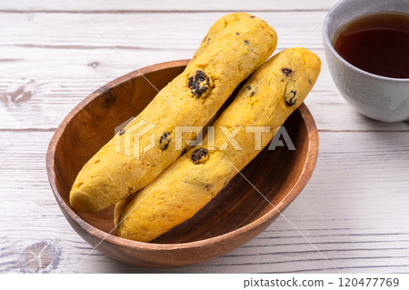 Pumpkin bread sticks 120477769