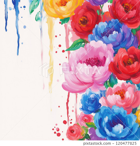 Beautiful Oil Paint Floral Masterpieces 120477825