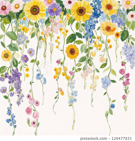 Beautiful Oil Paint Floral Masterpieces Beautiful Oil Paint Floral Masterpieces 120477831