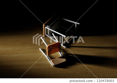 Miniature desk and chair Miniature desk and chair 120478003