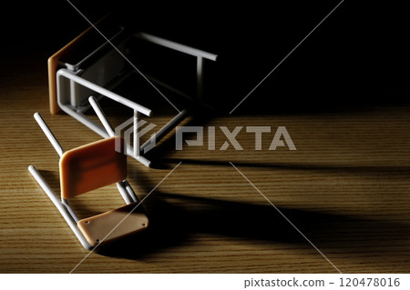 Miniature desk and chair 120478016