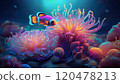 Sea anemone and anemone fish 120478213