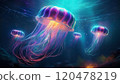 Jellyfish floating in the sea 120478219