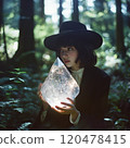 Wizard with a large crystal 120478415