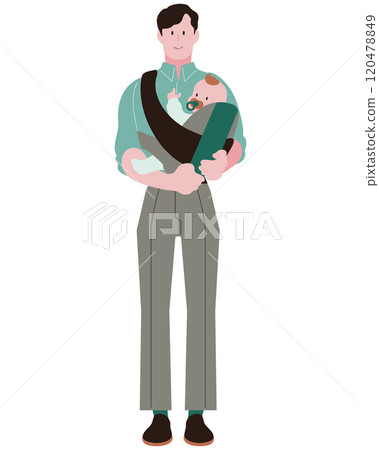 Men who take childcare Men who take childcare 120478849