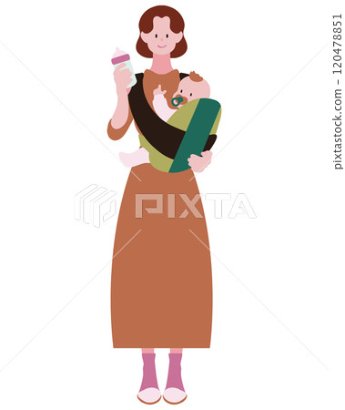 Women who take childcare 120478851