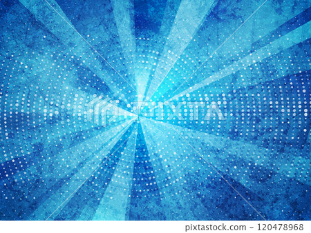 Blue rays grunge abstract geometric background with dots 120478968