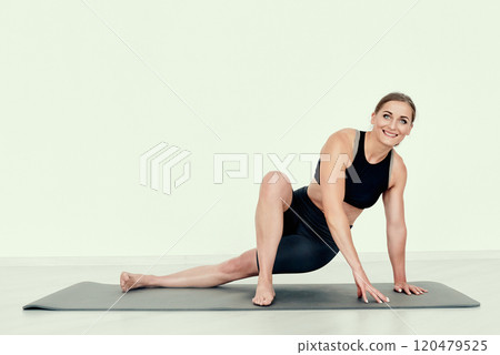 Dynamic Stretch with a Smile 120479525