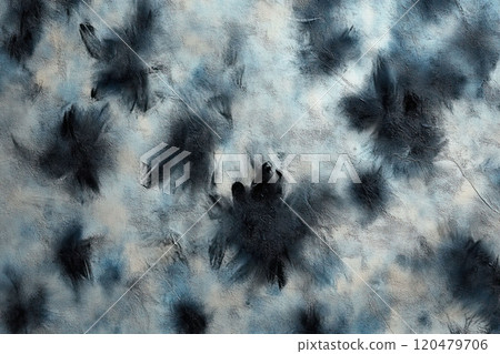 AI-generated item. Abstract watercolor background with black spots on white paper. 120479706