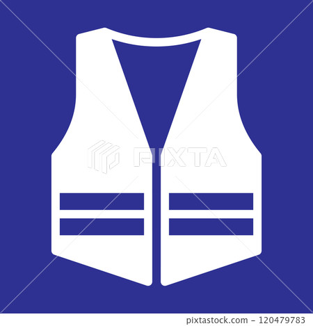 Safety vest jacket, security and worker uniform wear, workwear icon. Safety vest jacket, security and worker uniform wear, workwear icon. 120479783
